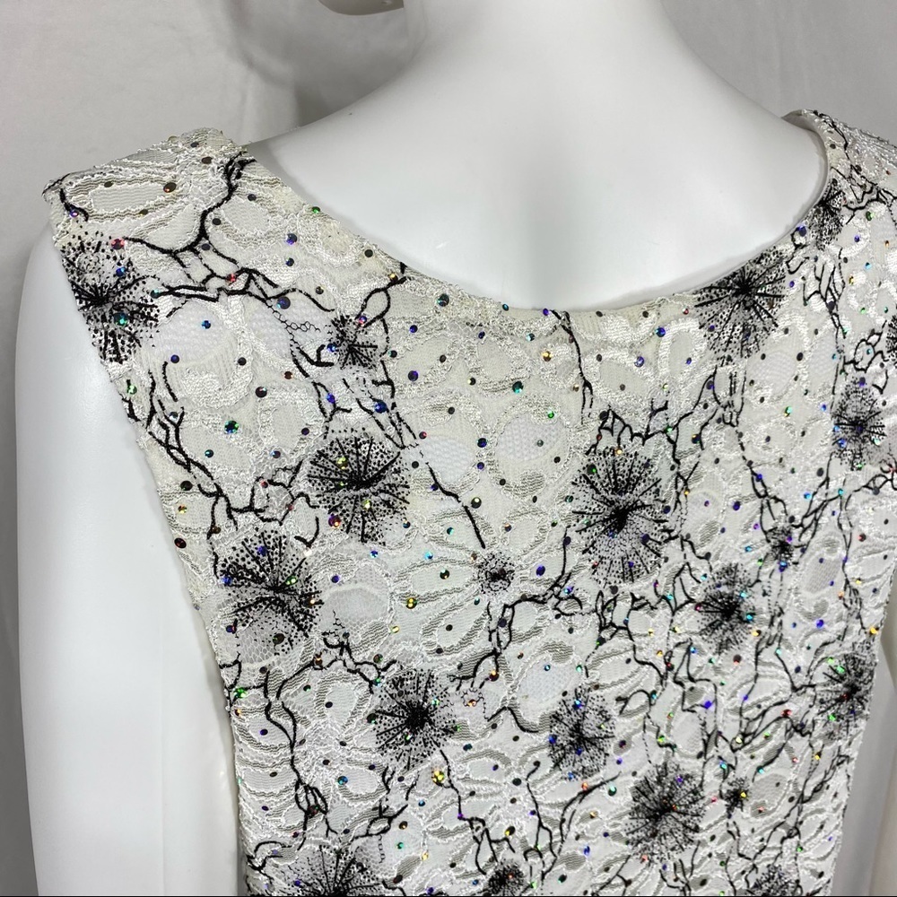 R&M Richards 2PC Rhinestone & Lace Sleeveless Special Event Top & Jacket - Picture 11 of 14